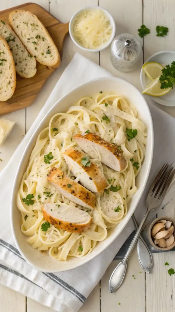 Chicken Alfredo Recipe ready