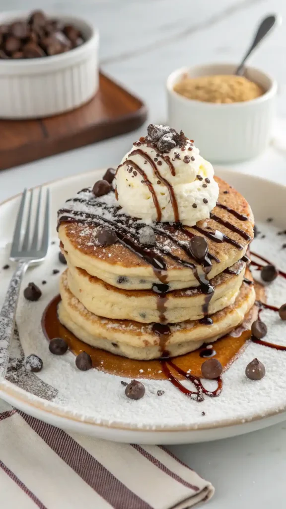 Chocolate Chip Pancakes Ready