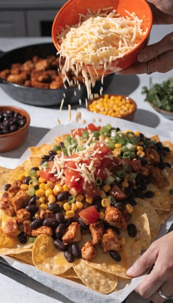 Making of Chicken Nachos Recipe