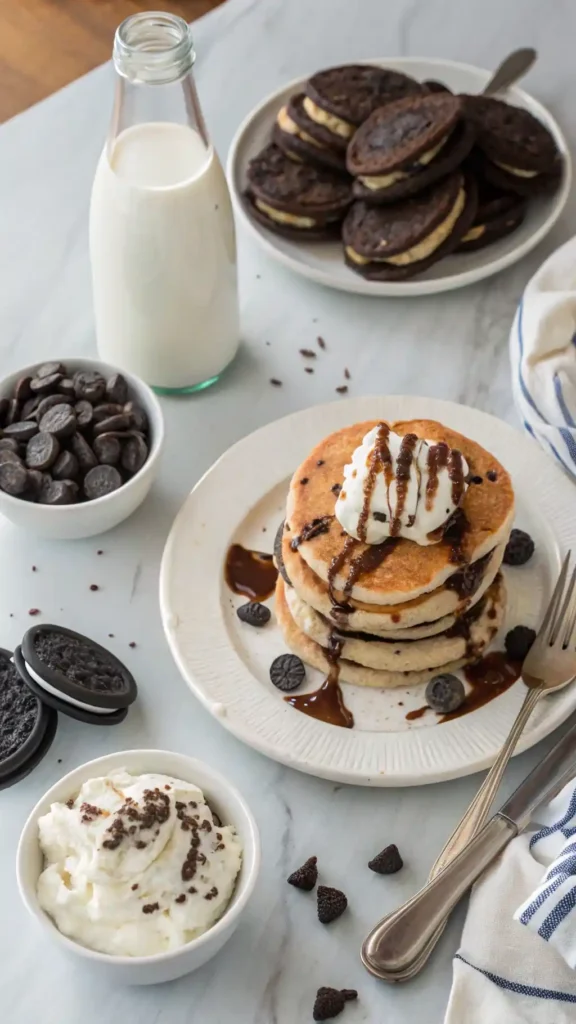 Oreo Pancakes Ready