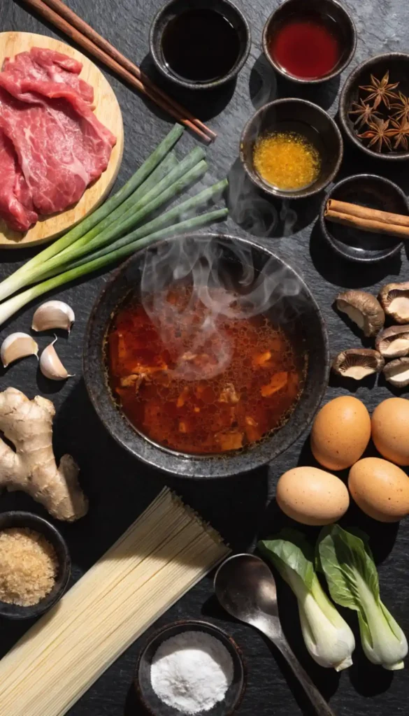 ingredients for Beef Ramen Recipe