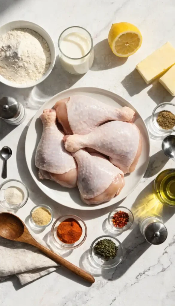 ingredients for Butter Fried Chicken Recipe