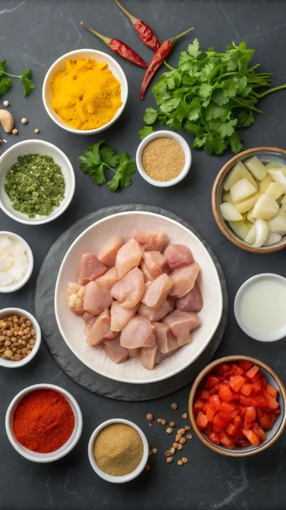 ingredients for Chicken Curry