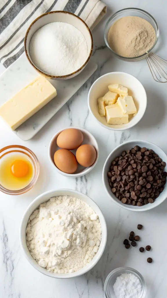 ingredients for Chocolate Chip Pancakes