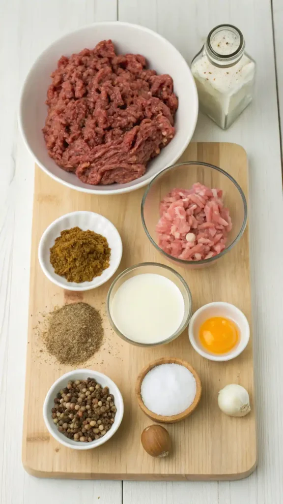 ingredients for Swedish Meatball