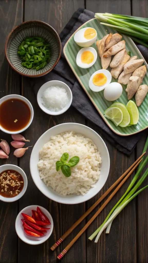 ingredients for Thai Fried Rice Recipe Chicken