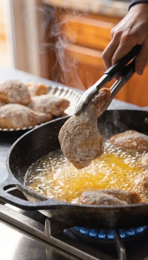 making of Butter Fried Chicken Recipe