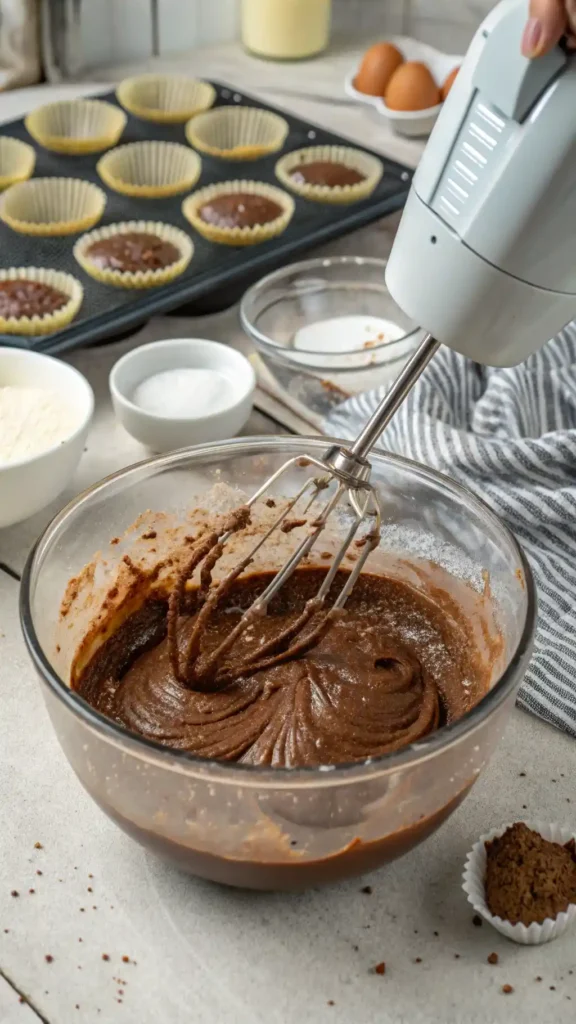 making of Chocolate Cake