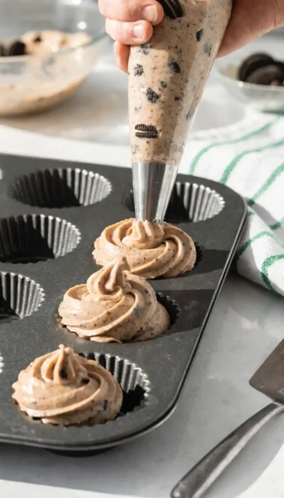 making of Oreo Donuts Recipe