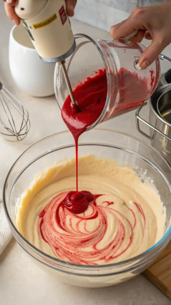 making of Red Velvet Cake