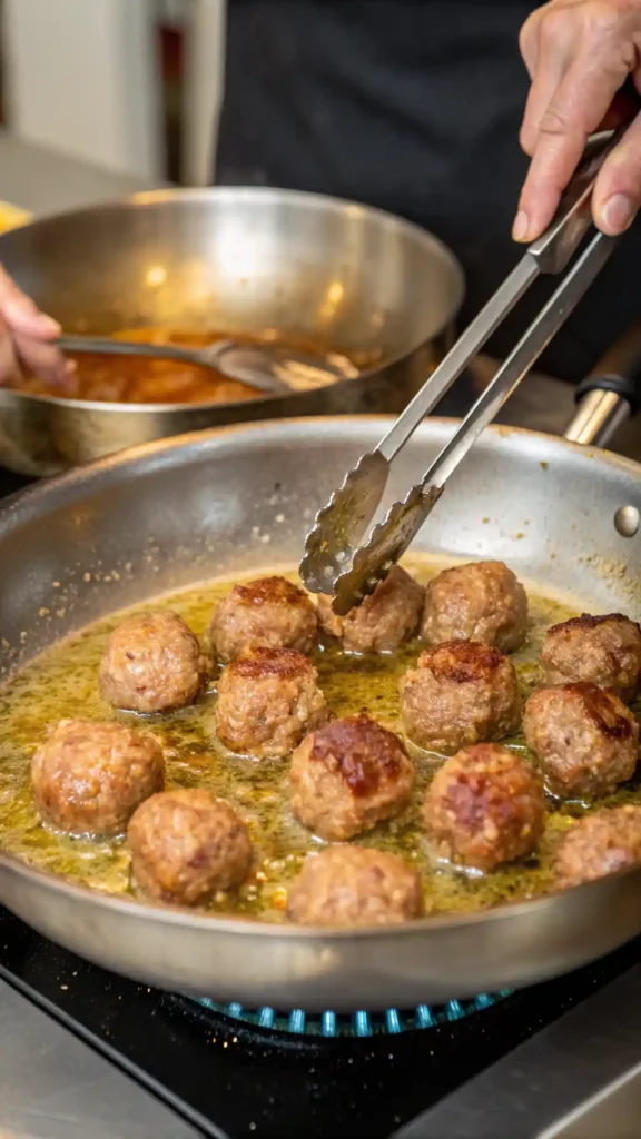 making of Swedish Meatball