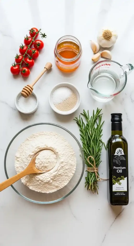 Ingredients for Focaccia Bread Recipe