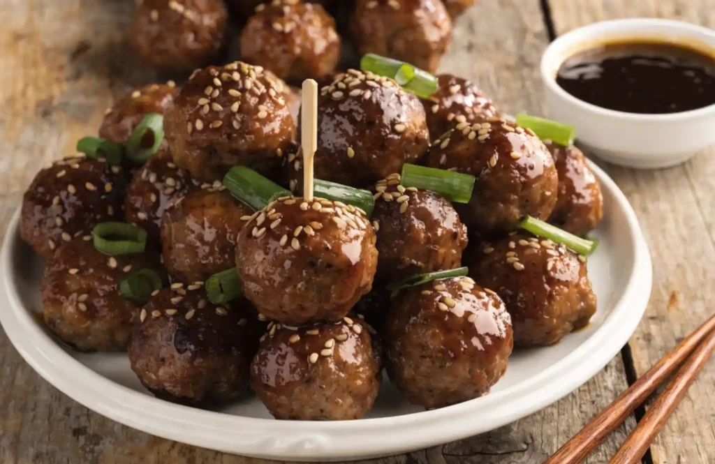 Honey Garlic Meatball Bites