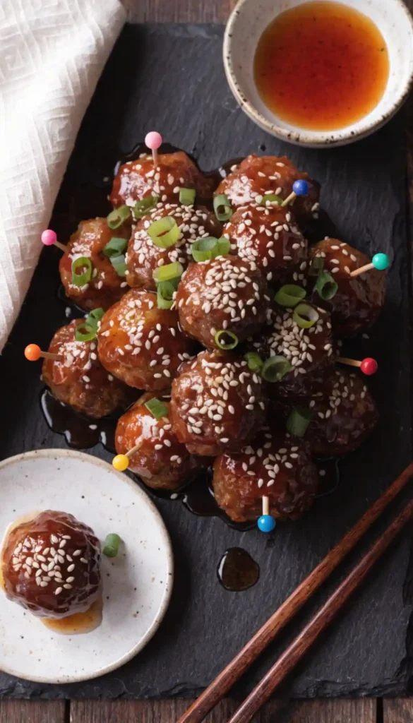 Honey Garlic Meatball Bites Ready