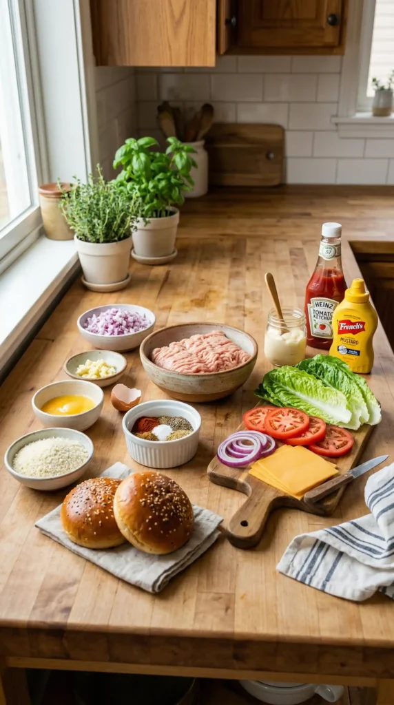 Ingredients for Chicken Burger Recipe