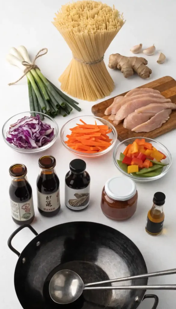 Ingredients for Chicken Chow Mein Recipe