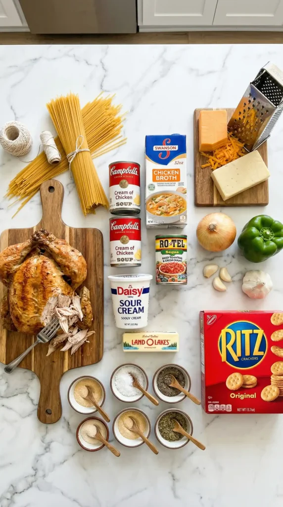 Ingredients for Chicken Spaghetti Recipe