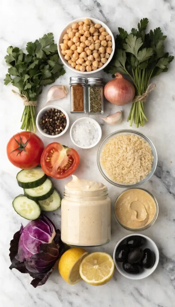 Ingredients for Falafel Bowl Recipe