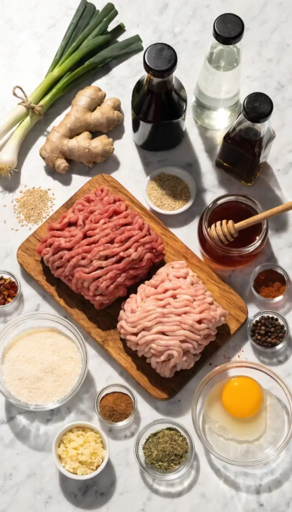 Ingredients for Honey Garlic Meatball Bites