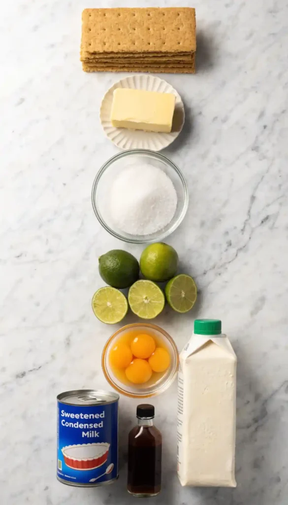 Ingredients for Key Lime Pie Recipe