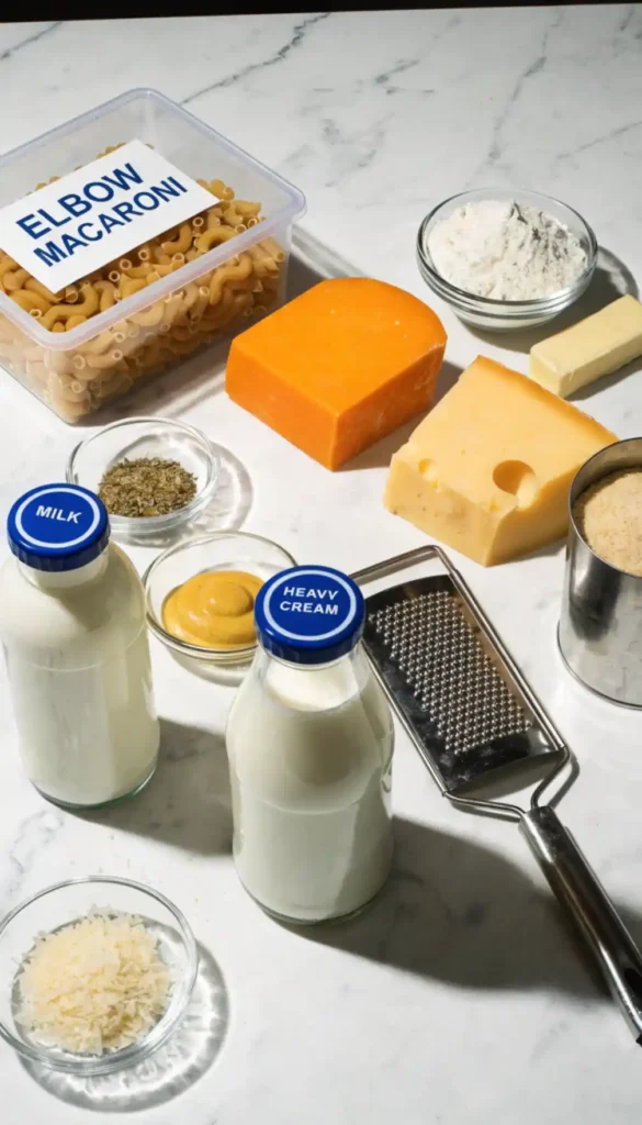 Ingredients for Mac And Cheese Recipe