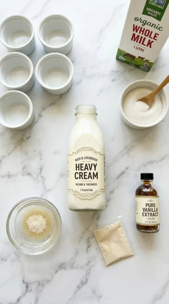 Ingredients for Panna Cotta Recipe