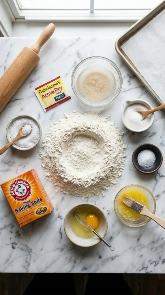 Ingredients for Soft Pretzel Recipe