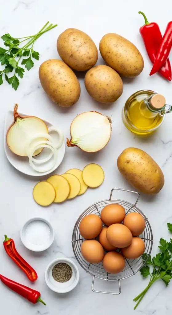 Ingredients for Spanish Tortilla Recipe