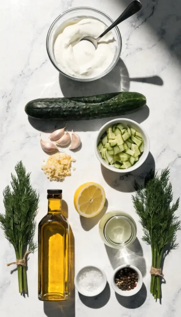 Ingredients for Tzatziki Sauce Recipe