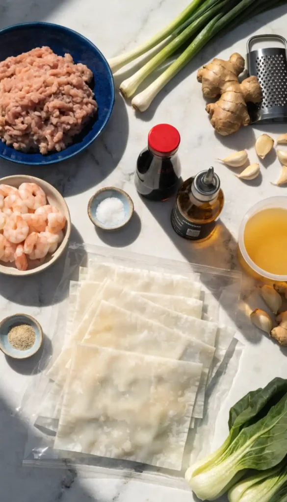 Ingredients for Wonton Soup Recipe