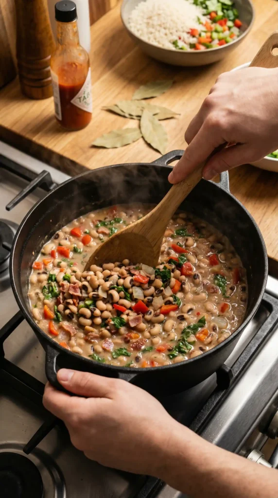 Making of Black Eyed Peas Recipe