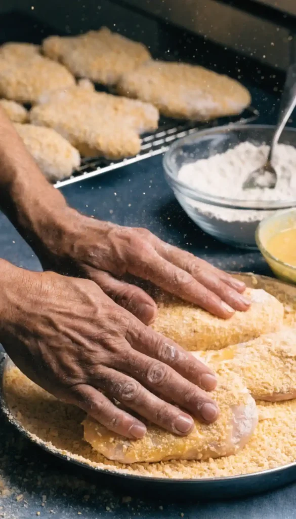 Making of Chicken Schnitzel Recipe