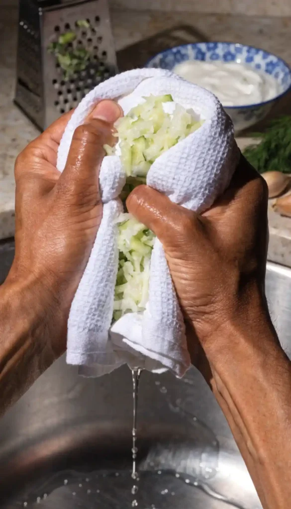 Making of Tzatziki Sauce Recipe