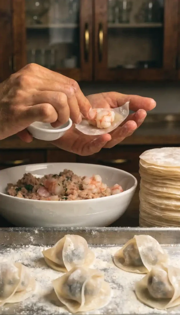 Making of Wonton Soup Recipe