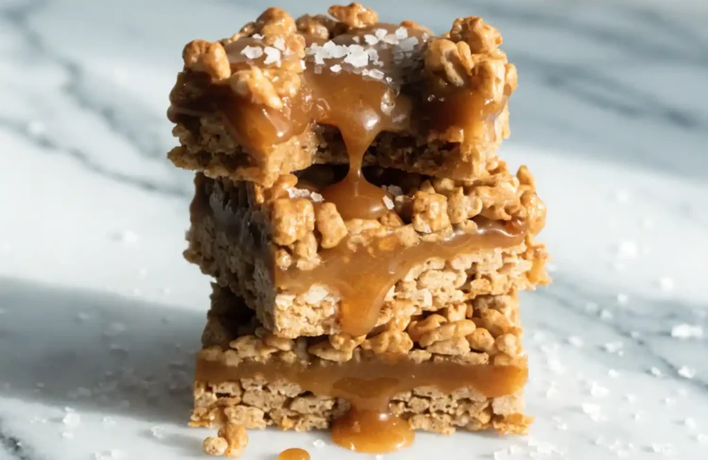 Salted Caramel Rice Krispie Treats