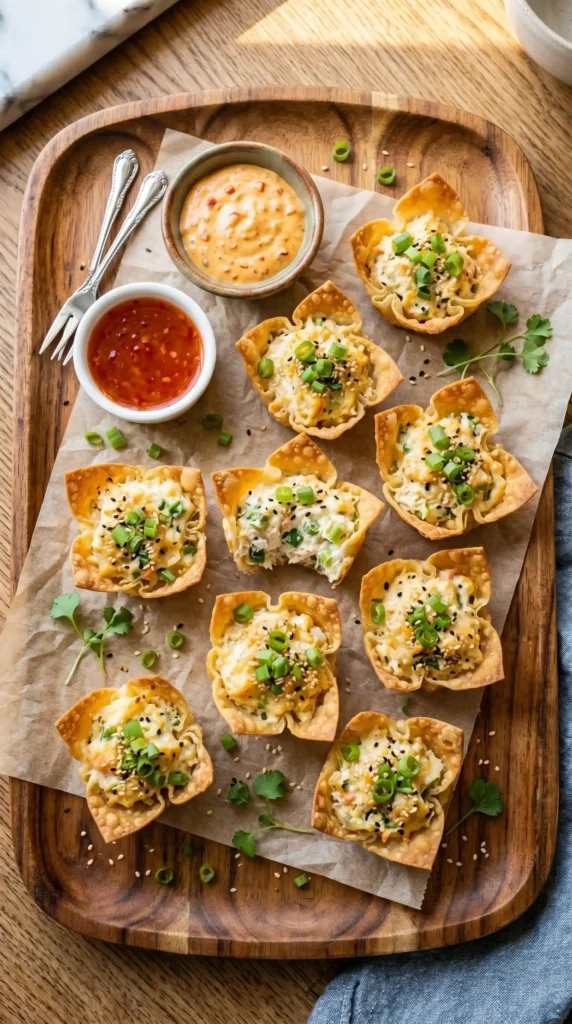 Crab Rangoon Cups Ready