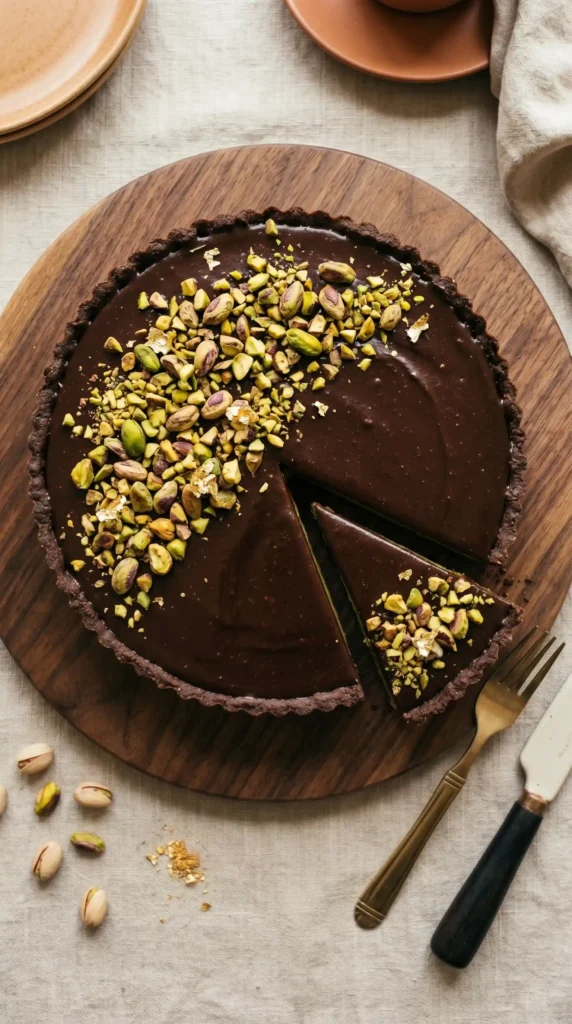 Dubai Pistachio Chocolate Tart Ready