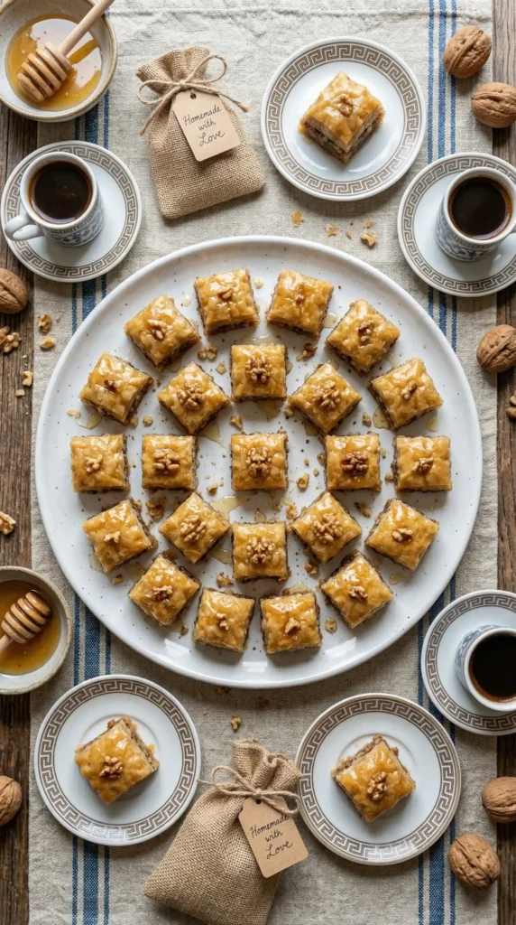 Honey Baklava Bites Ready