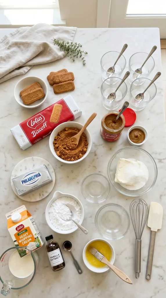 Ingredients Lotus Biscoff Cheesecake Cups