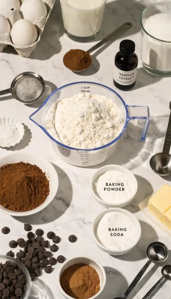 Ingredients for Almond Flour Chocolate Cake