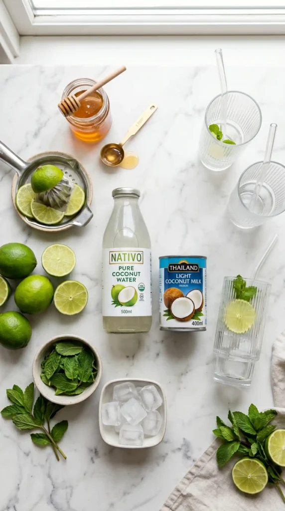 Ingredients for Coconut Lime Refresher