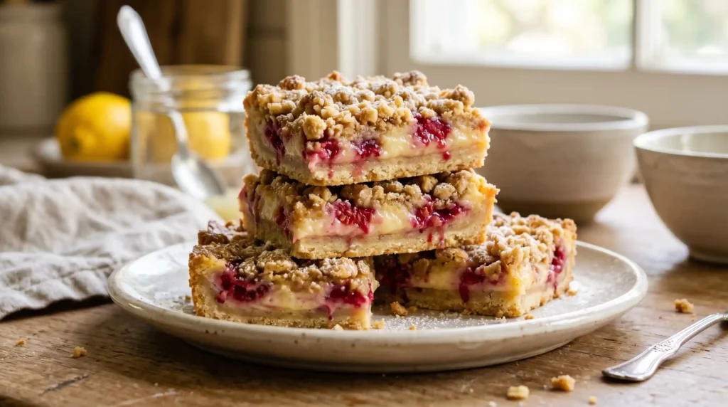 Lemon Raspberry Crumb Bars
