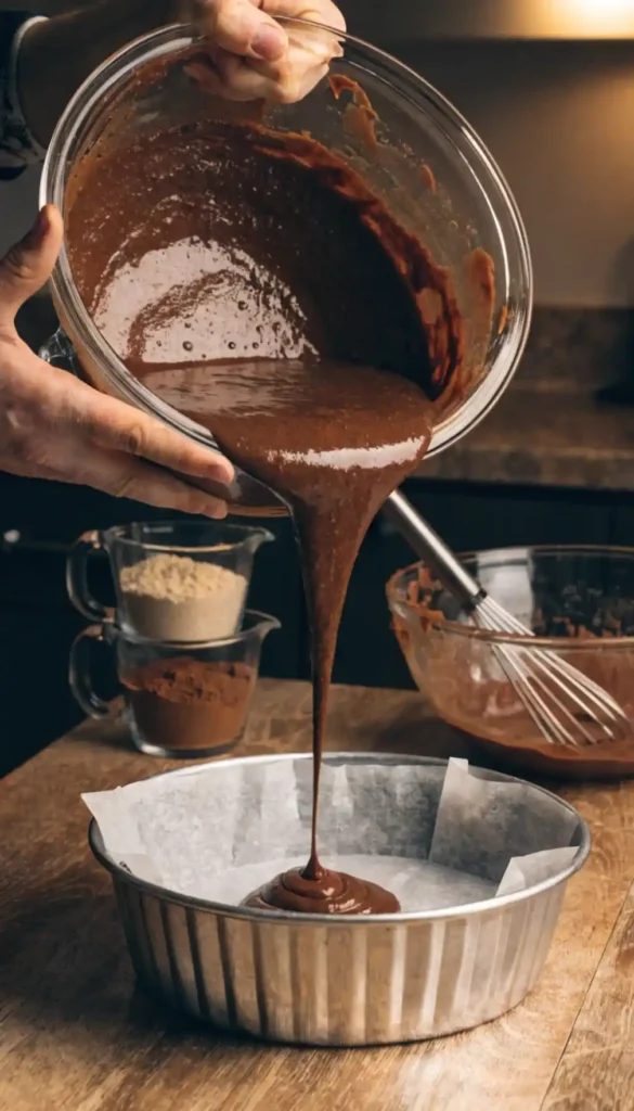 Making of Almond Flour Chocolate Cake