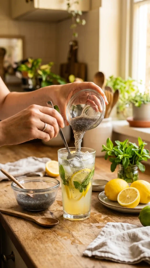 Making of Basil Seed Summer Drink