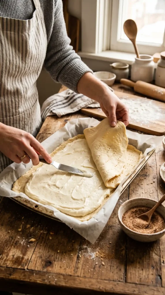 Making of Churro Cheesecake Bars