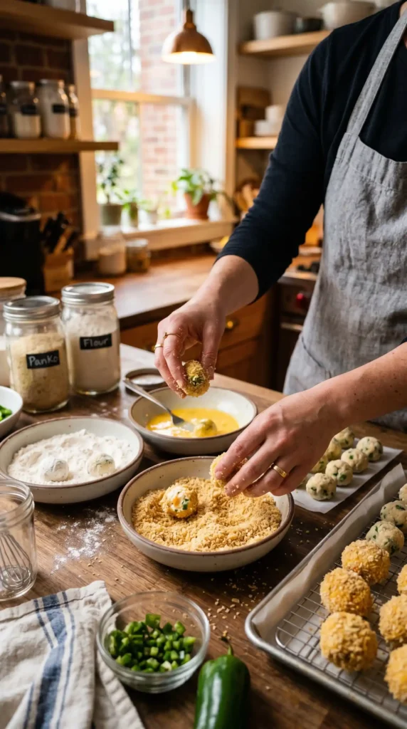 Making of Jalapeño Popper Bites
