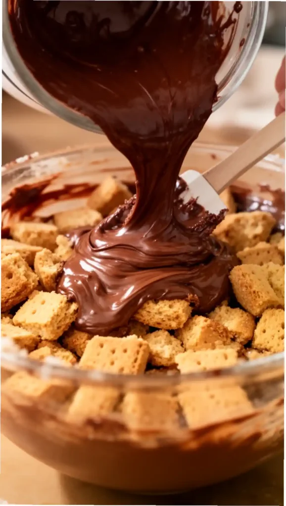 Making of No-Bake Chocolate Biscuit Cake