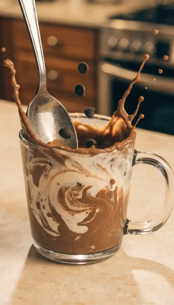 Making of Triple Chocolate Lava Mug Cake