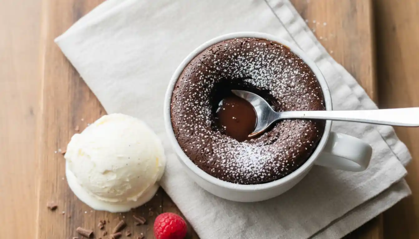 Triple Chocolate Lava Mug Cake