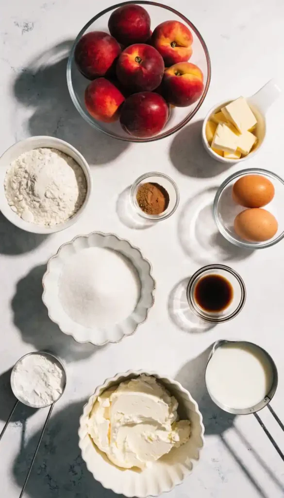 flat-lay-of-all-ingredients-for-peach-cobbler-chee